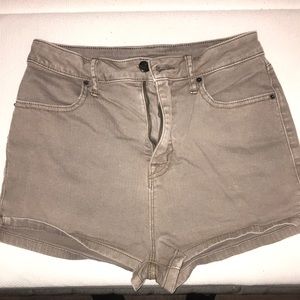 High waisted short shorts.